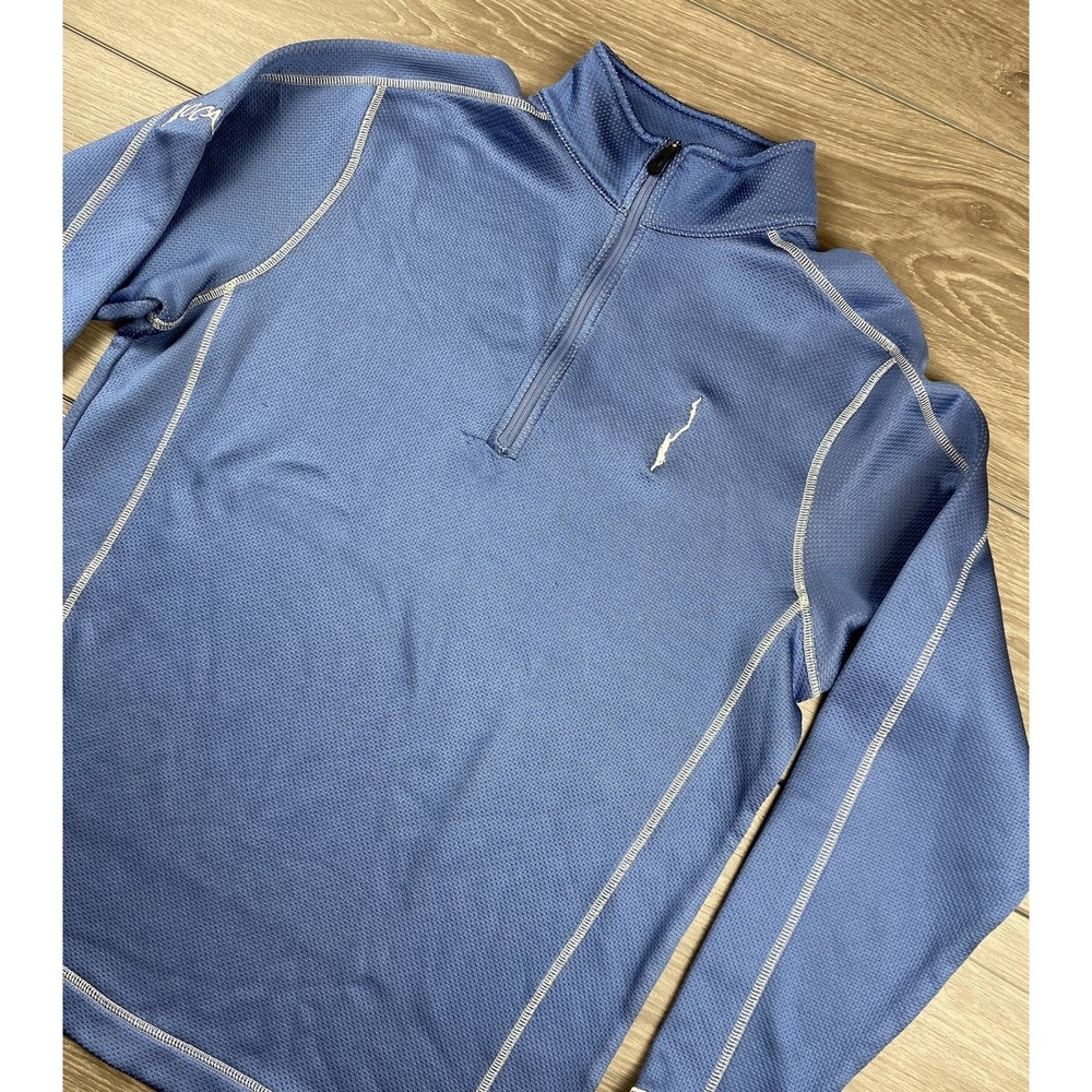 Nike Mens Dri Fit 1/4 Zip Athletic Performance Pullover Blue Size Medium